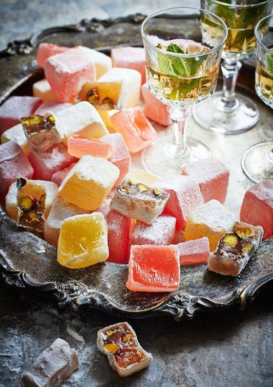 Assorted Turkish Delight | Mix Flavoured | Rose | Mint | Lemon |Premium Delights